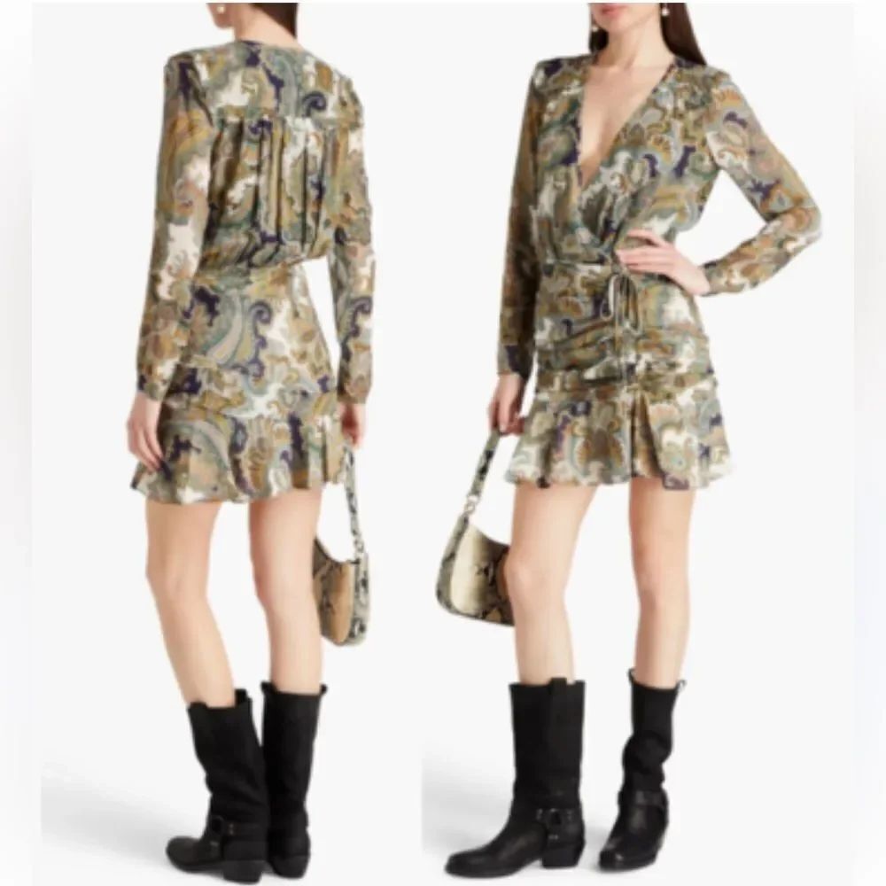 Veronica Beard Dakota Paisley Silk Minidress in size 0 NWT $578